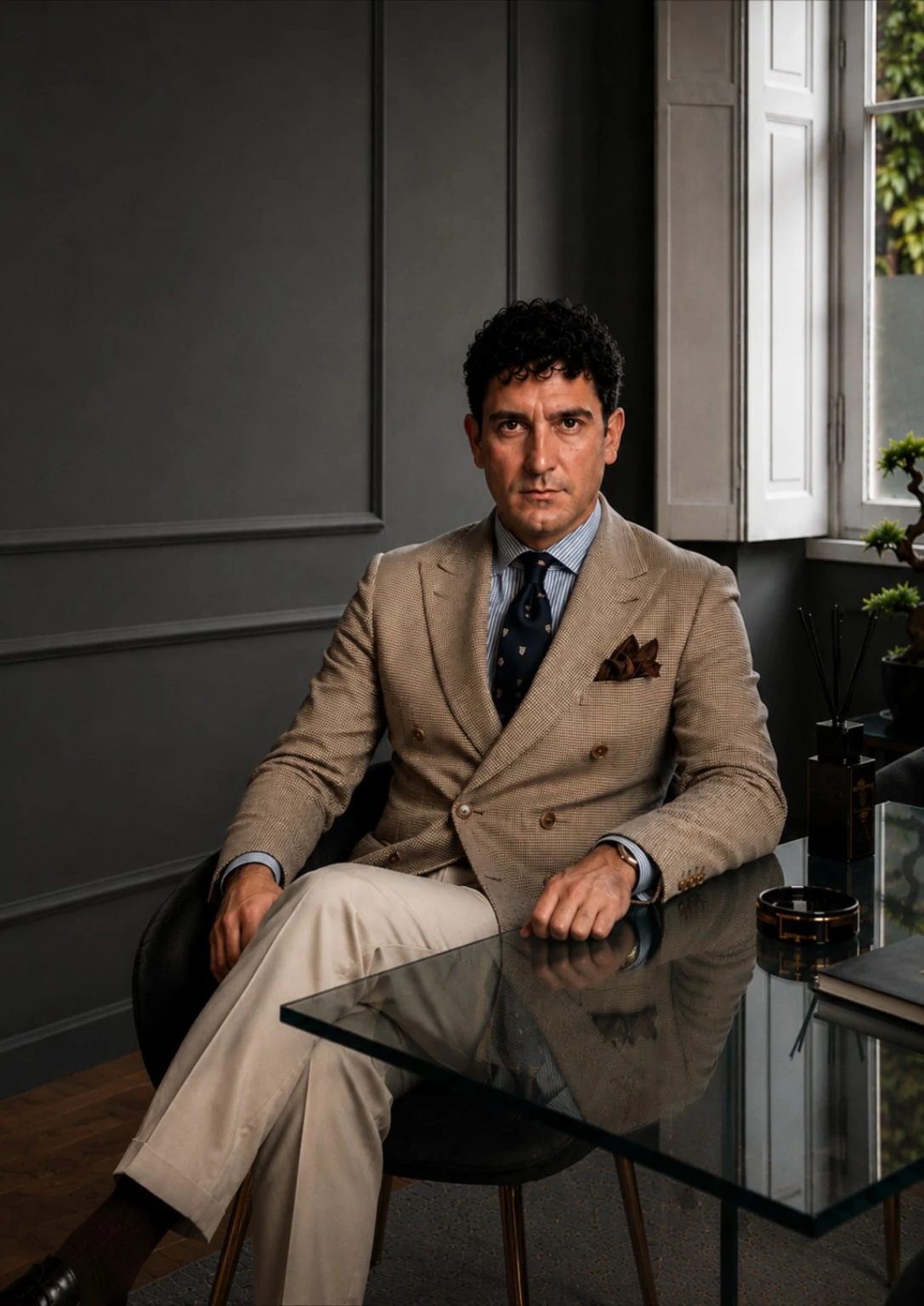 Giuseppe Castronovo nel proprio studio